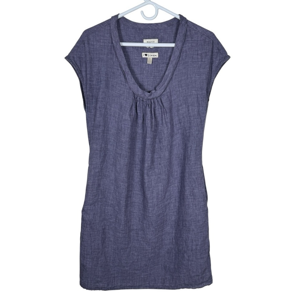 Malvin 'I Love Linen' Collection Scoopneck Dress, Size S/6